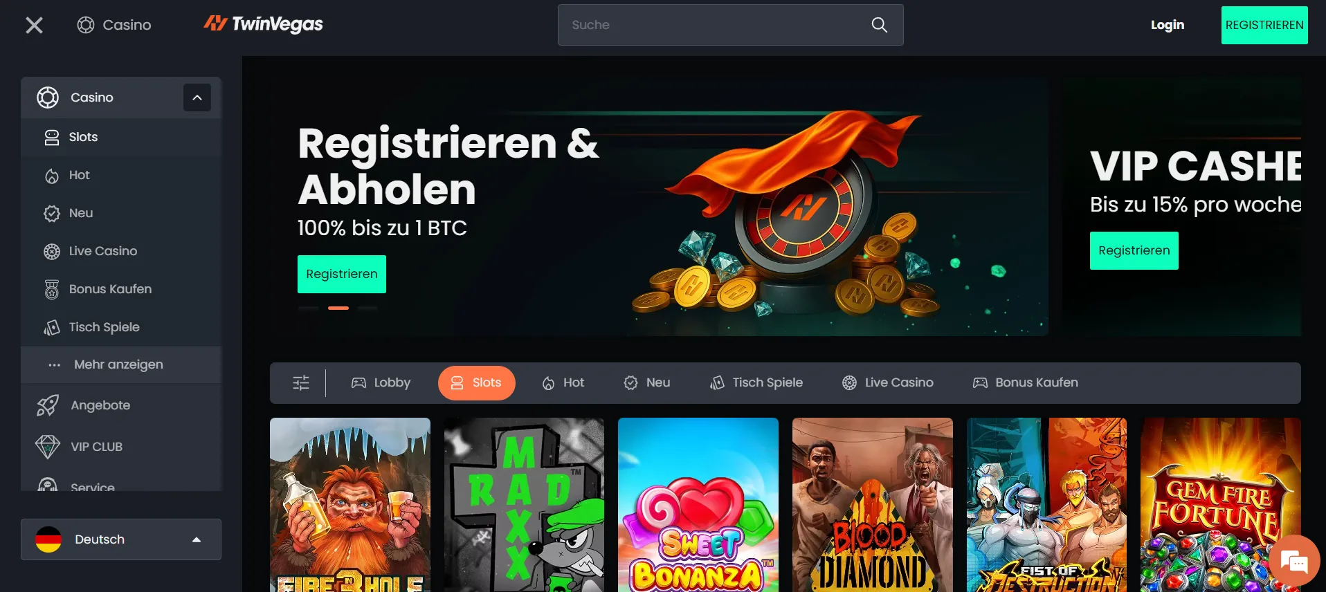 TwinVegas Main Page